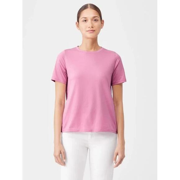 Eileen Fisher Tops - Eileen Fisher Women USA Made Cotton Jersey Round Neck Tee Top T-Shirt 3X A003203